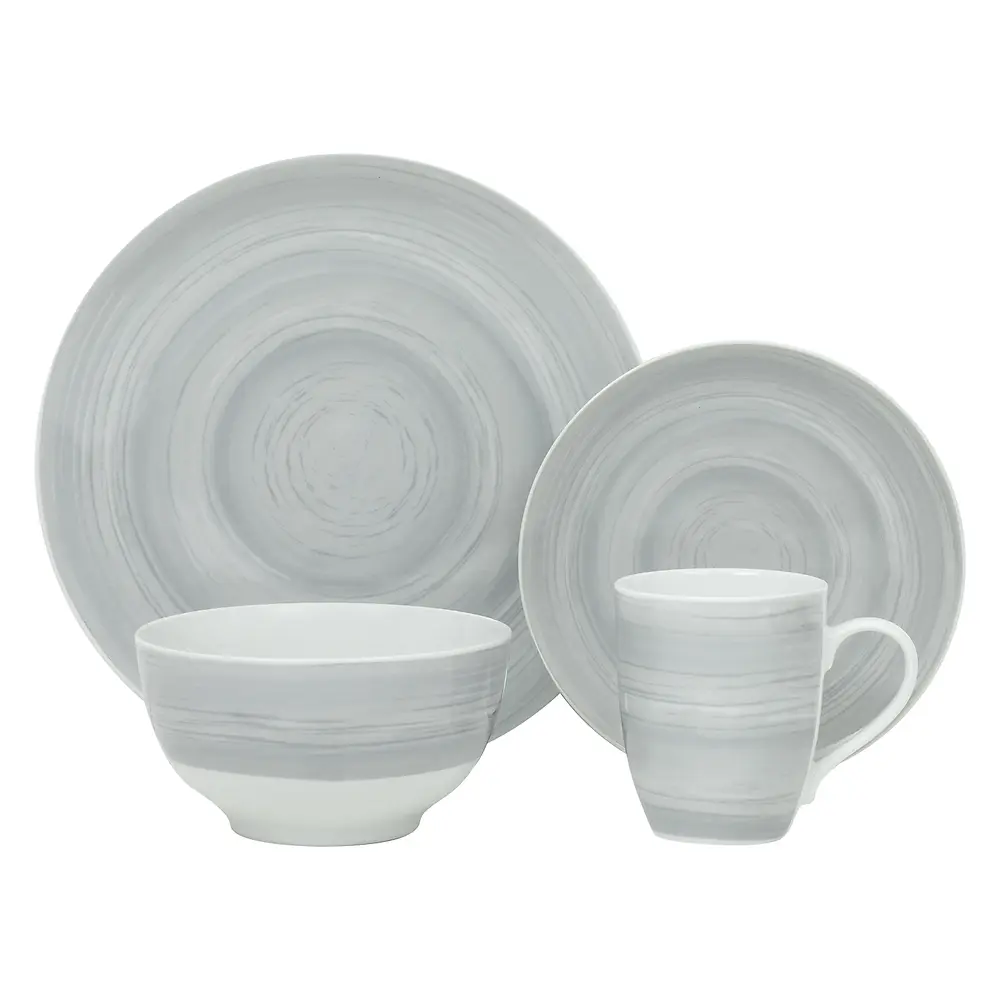 16PC - PRC GREY STONE - DINNERSET