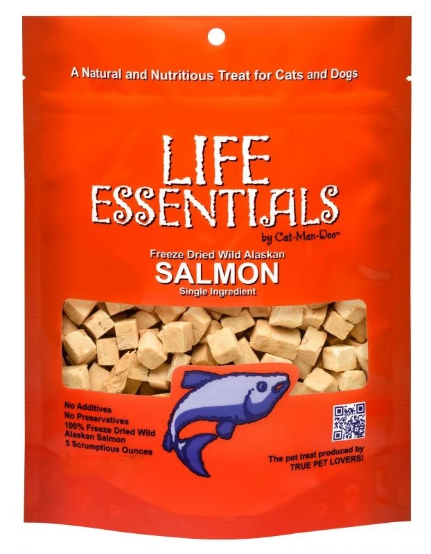 Life Essentials Freeze-Dried Wild Alaskan Salmon Treats for Cats & Dogs 2 oz