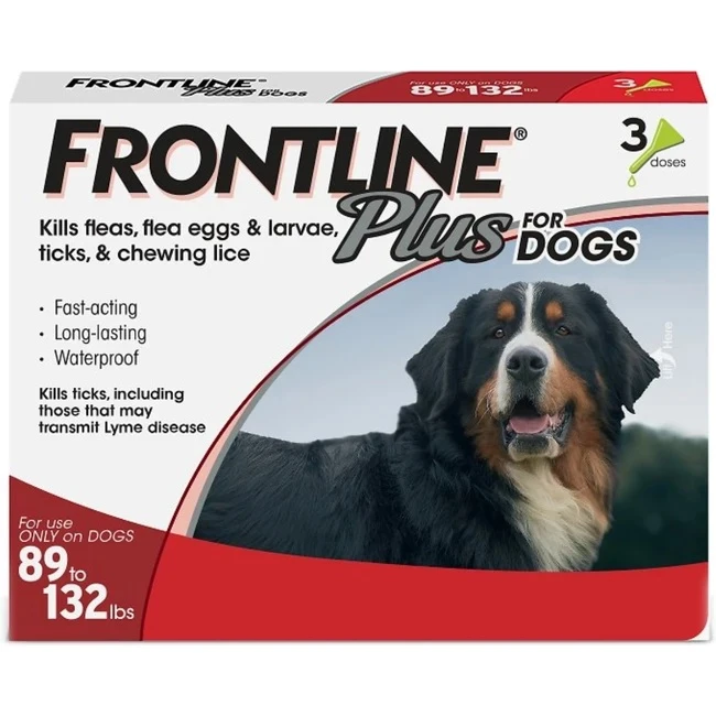 Plus Flea & Tick Topical for X-Large Dogs 89-132 lb | 3 Doses
