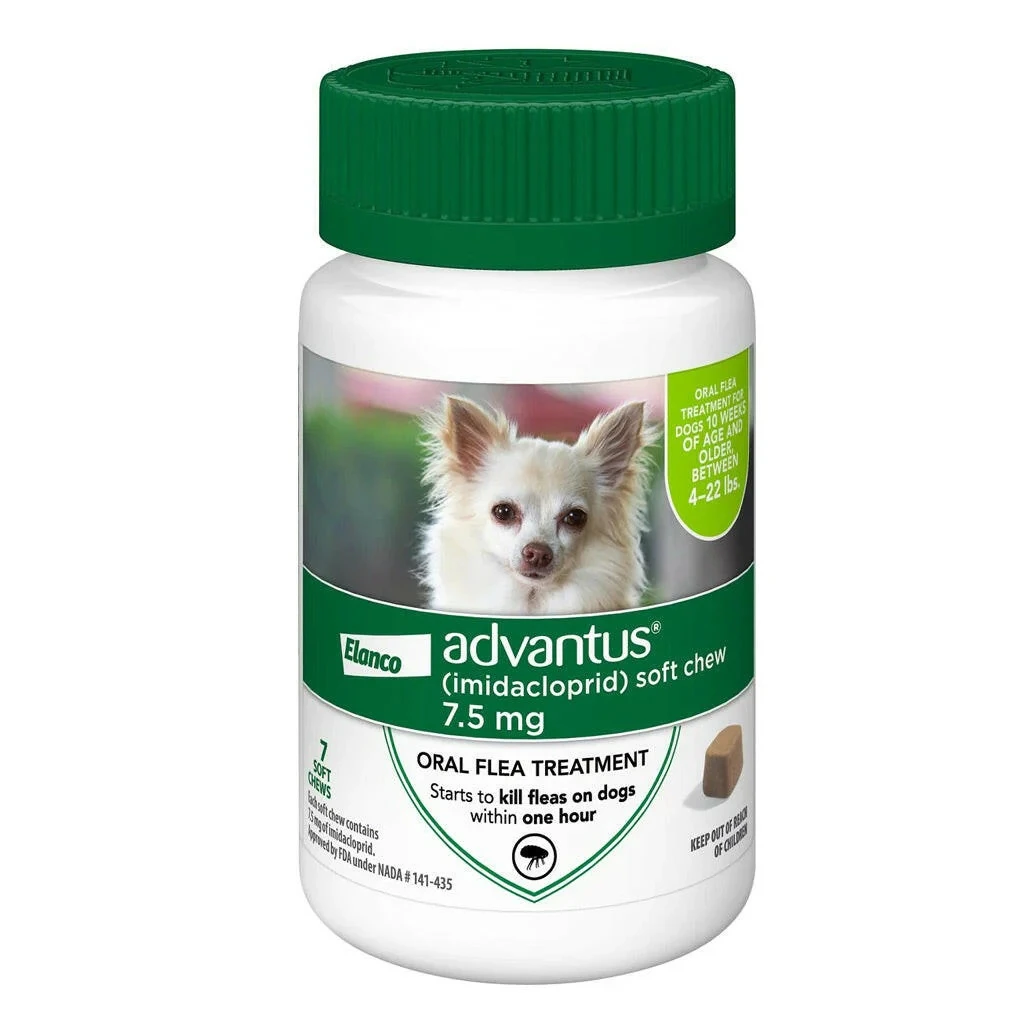 Advantus Chewable Flea Treatment for Small Dogs 4-22 lbs | 7 Chews