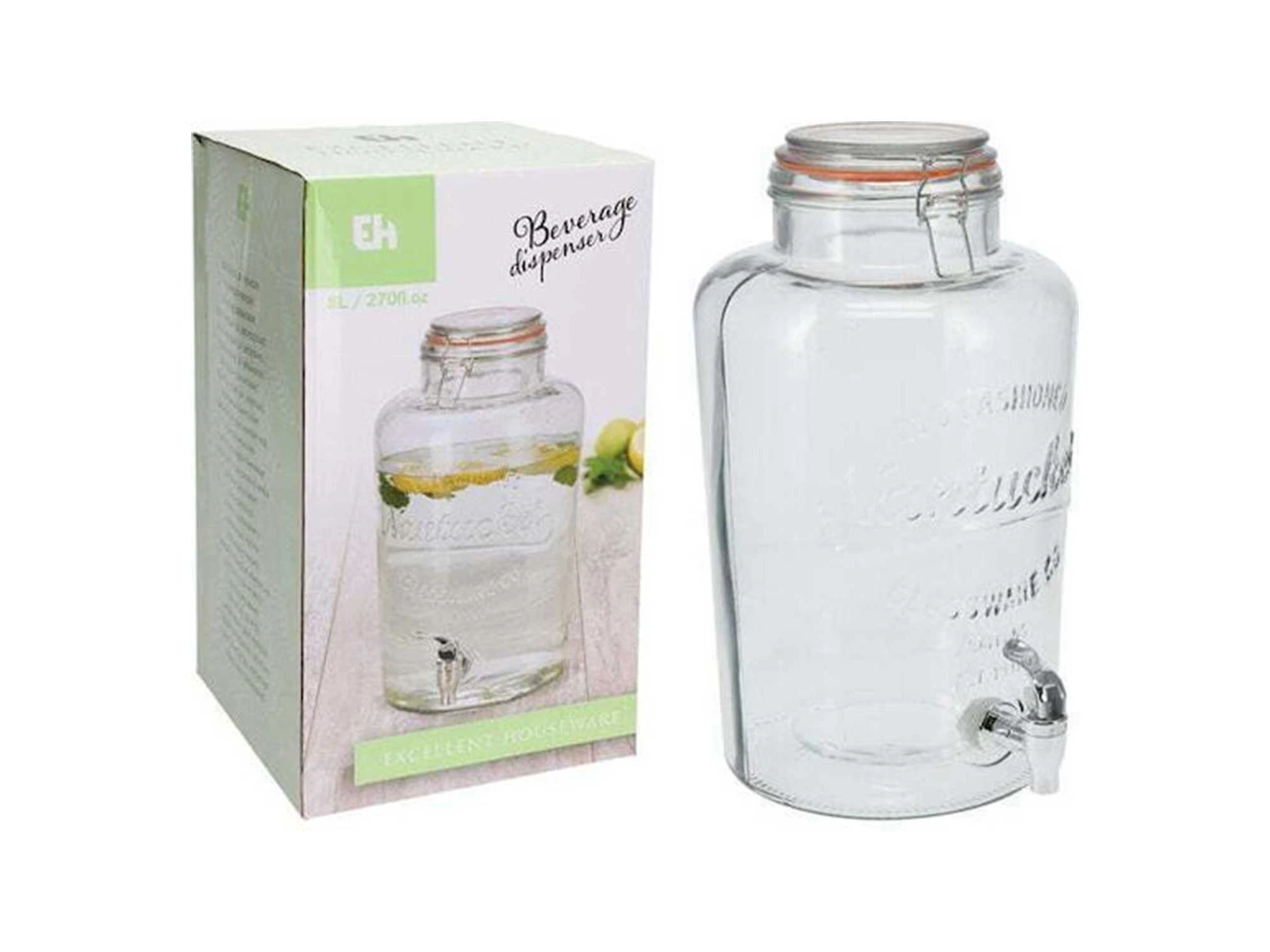 BEVERAGE DISPENSER GLASS - 8LTR