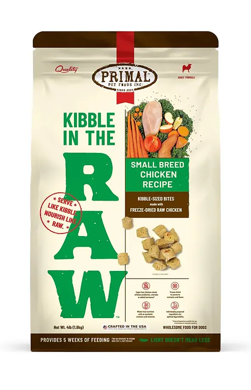 Kibble in the Raw Small Breed Chicken Recipe Freeze-Dried Dog Food 9 lb