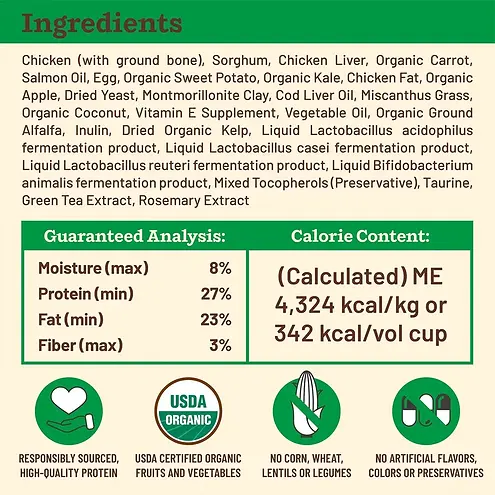 Kibble in the Raw Small Breed Chicken Recipe Freeze-Dried Dog Food 9 lb