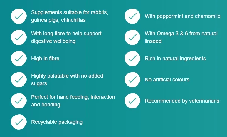 Science Selective Digestive Care Supplements for Rabbits, Guinea Pigs & Chinchillas 3.5 oz