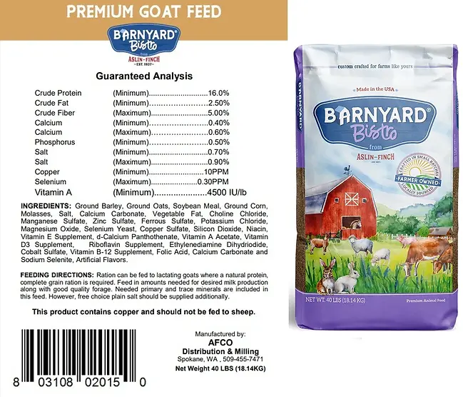 Premium Goat Feed 40 lb