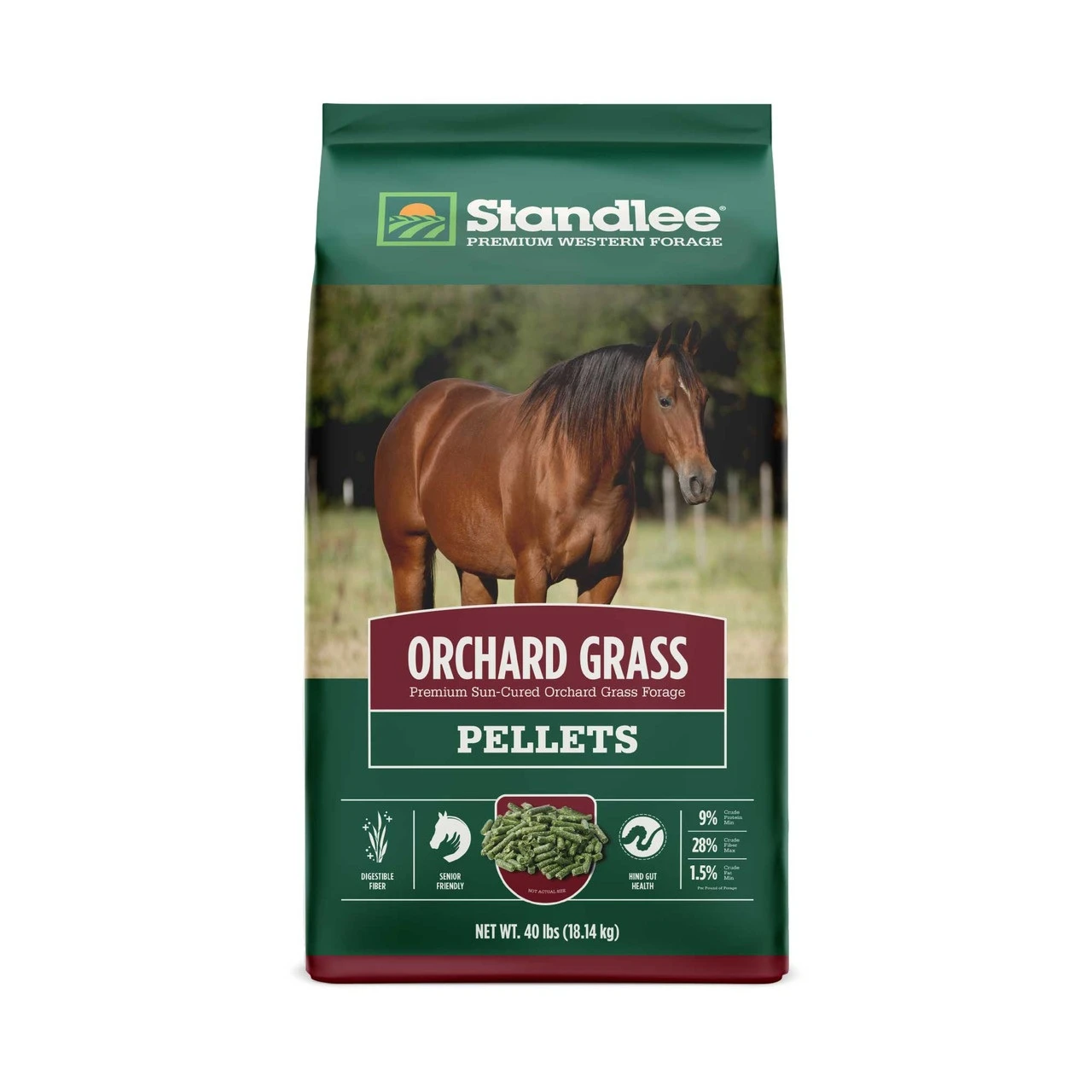 Premium Western Forage Orchard Grass Hay Pellets 40 lb