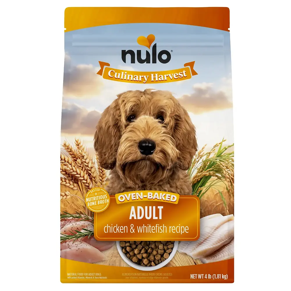 Culinary Harvest Baked Chicken & Whitefish Recipe Baked Kibble for Adult Dogs 4 lb
