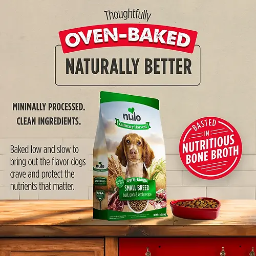 Culinary Harvest Baked Beef, Pork & Lamb Recipe Baked Kibble for Small Breeds 4 lb
