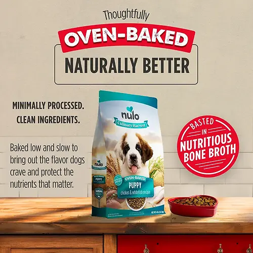 Culinary Harvest Baked Chicken & Whitefish Recipe Baked Kibble for Puppies 10 lb