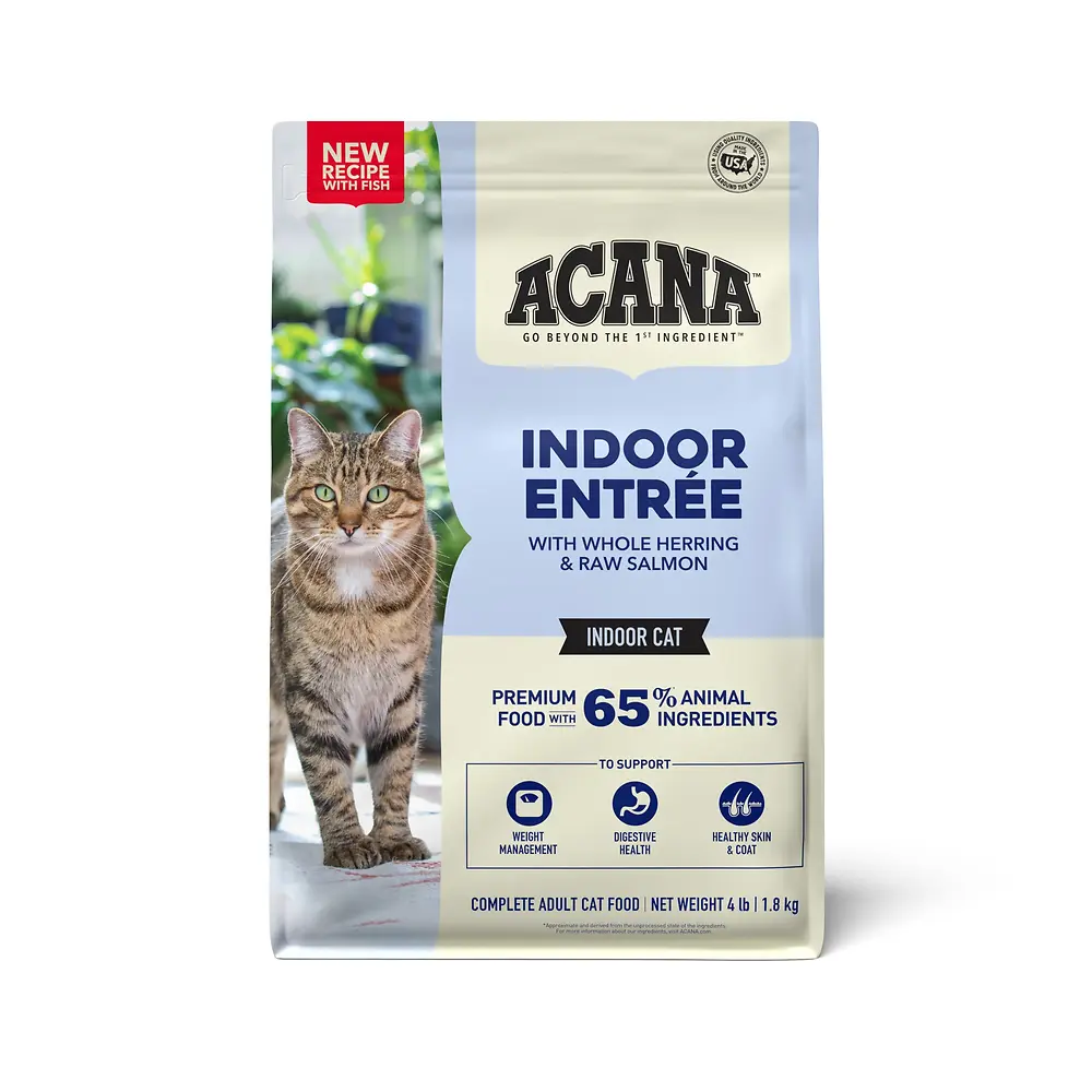 Indoor Entrée Recipe with Fish Dry Cat Food 4 lb