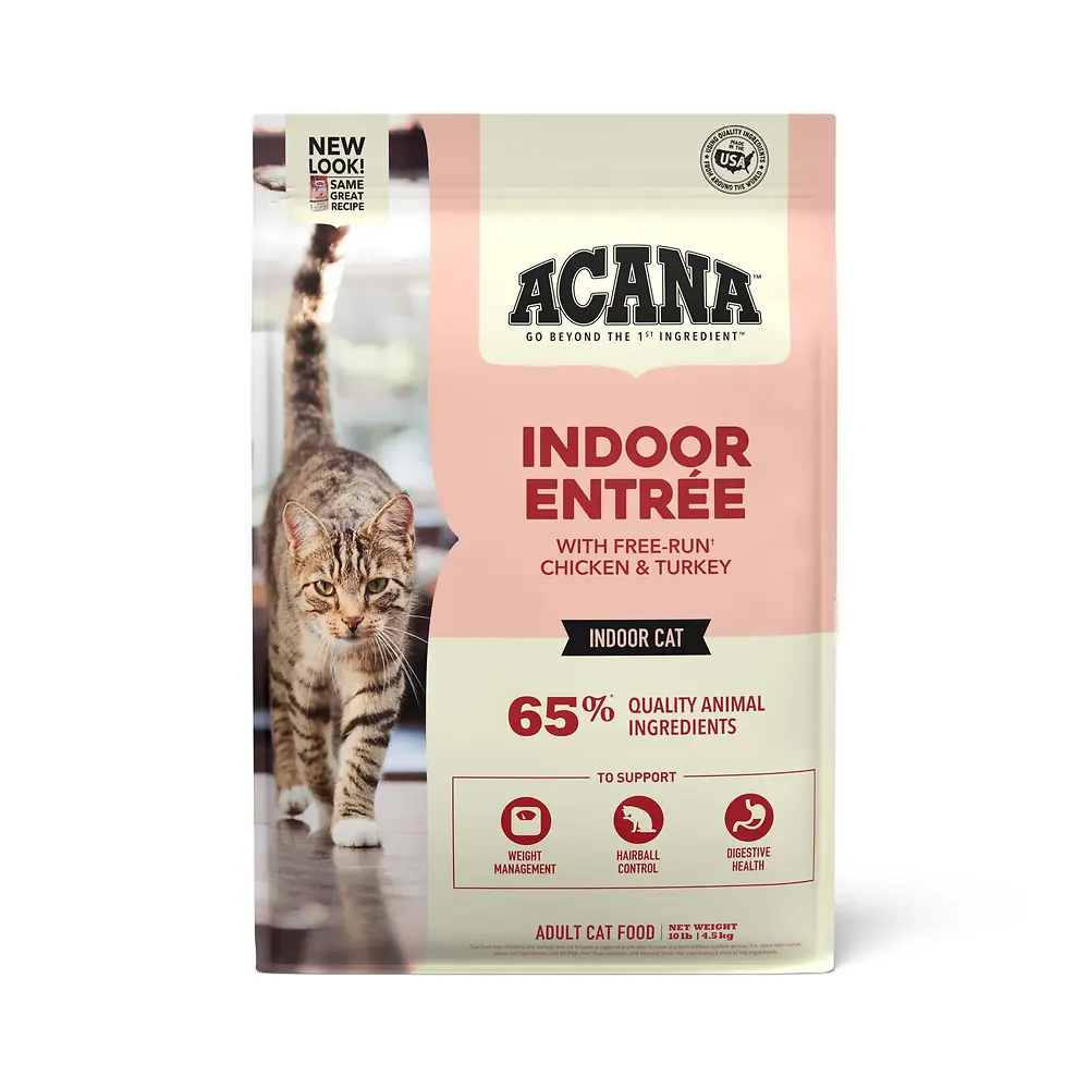 Indoor Entrée Recipe with Poultry & Fish Dry Cat Food 10 lb