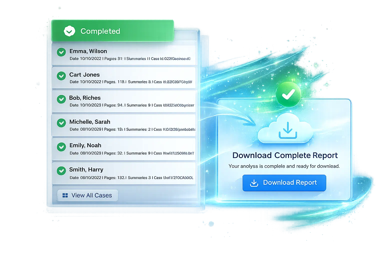 Medical examiner using EZ-Medical AI to review patient records on screen