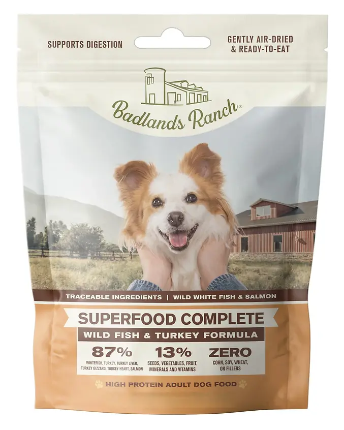 Superfood Complete Air Dried Wild Fish & Turkey Formula Dog Food 11.5 oz