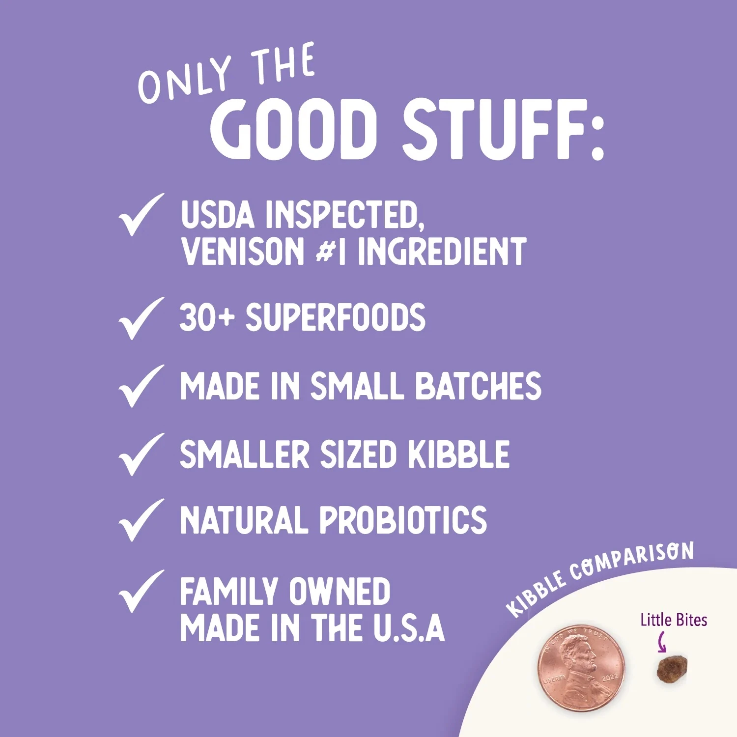 Little Bites Grain-Free Venison & Sweet Potato Recipe Dry Dog Food 12 lb