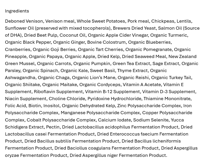 Little Bites Grain-Free Venison & Sweet Potato Recipe Dry Dog Food 12 lb