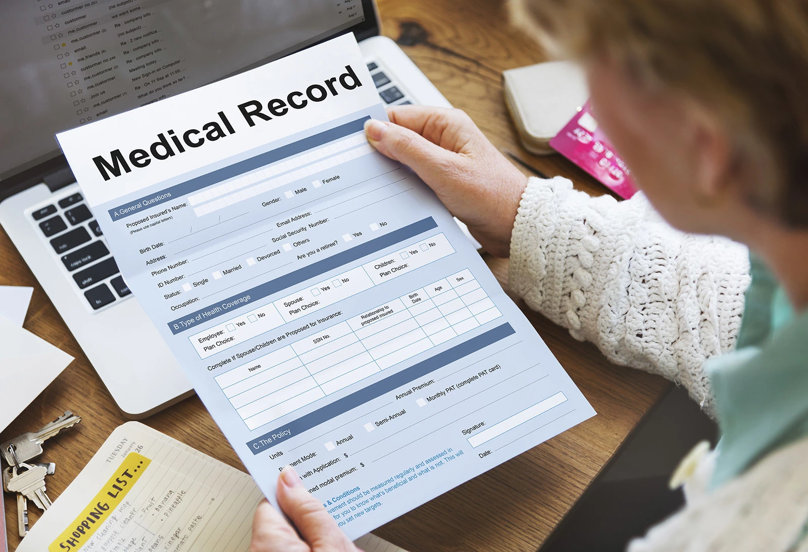 AI-powered medical records summary platform showing structured patient data