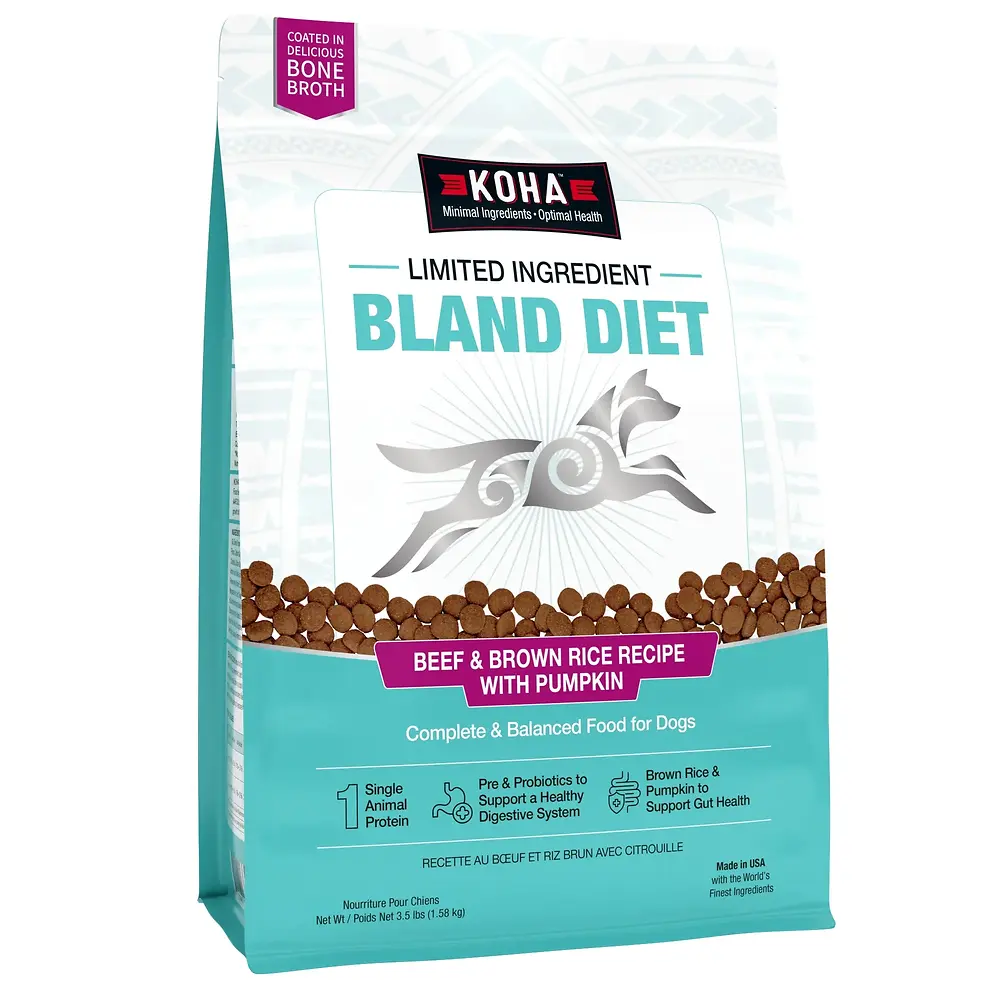 Limited Ingredient Bland Diet Beef & Brown Rice Recipe with Pumpkin Dry Dog Food 3.5 lb