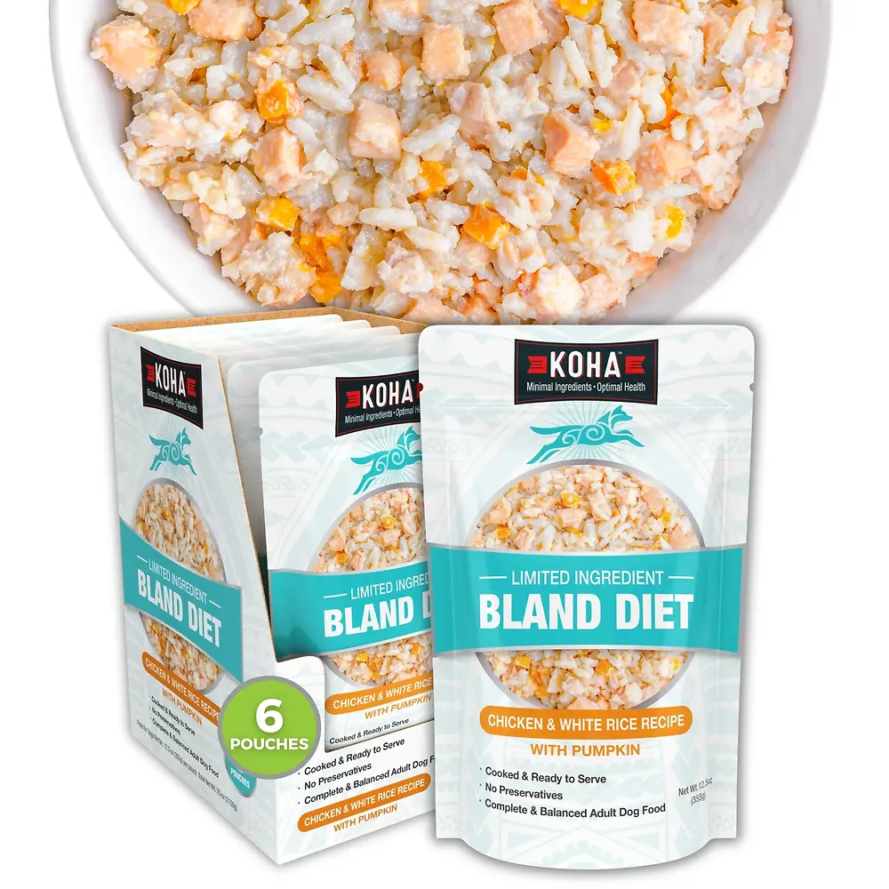Limited Ingredient Bland Diet Chicken & White Rice Recipe Wet Dog Food Pouch 12.5 oz