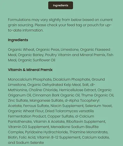 Organic Layer Pellets 16% Chicken & Duck Feed 35 lb