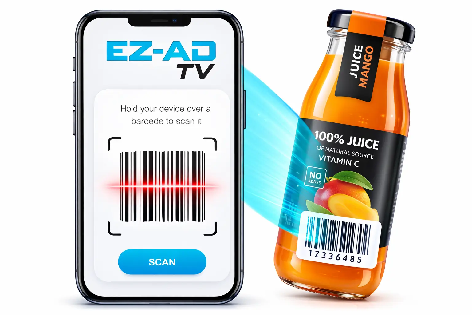 Barcode scanner for digital signage displays