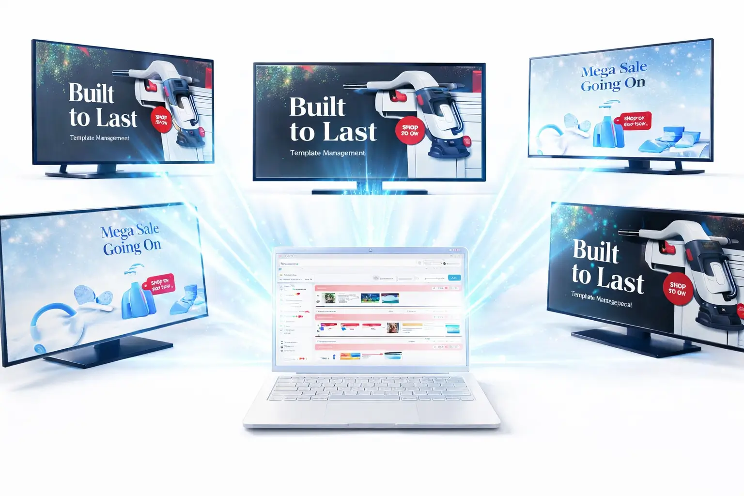 Multi-screen digital signage management system