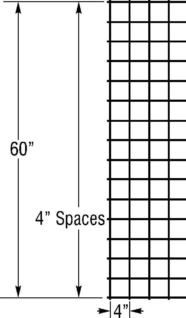 Hi-Five Panel 5G/16 Wire 4" Mesh Galvanized 60" x 16'