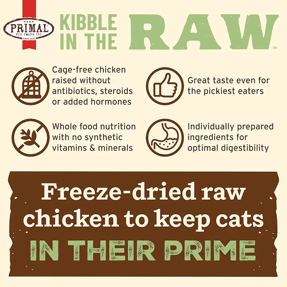 Kibble in the Raw Chicken Recipe Dry Cat Food 1.5 lb