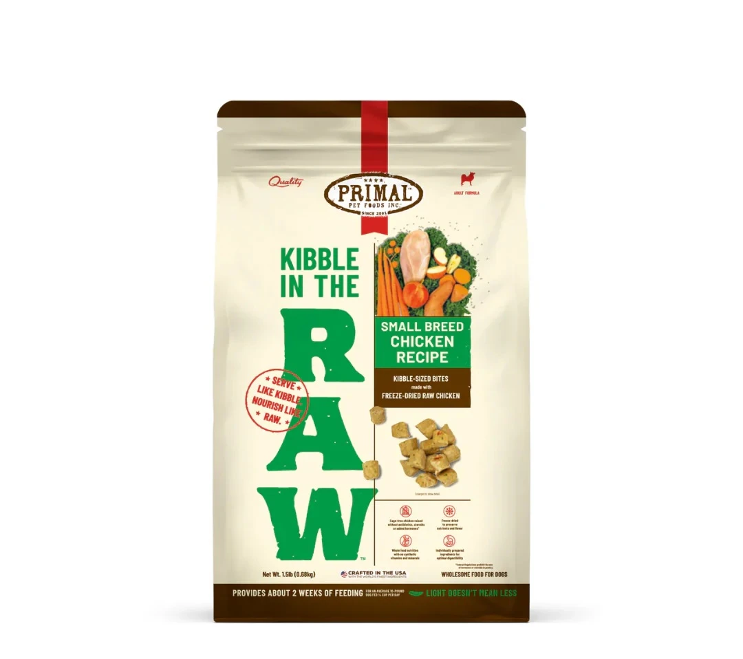 Kibble in the Raw Small Breed Chicken Recipe Freeze-Dried Dog Food 1.5 lb
