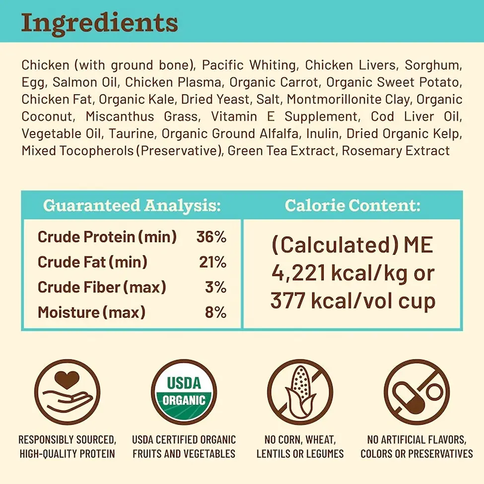 Kibble in the Raw Chicken & Fish Recipe Freeze-Dried Cat Food 1.5 lb