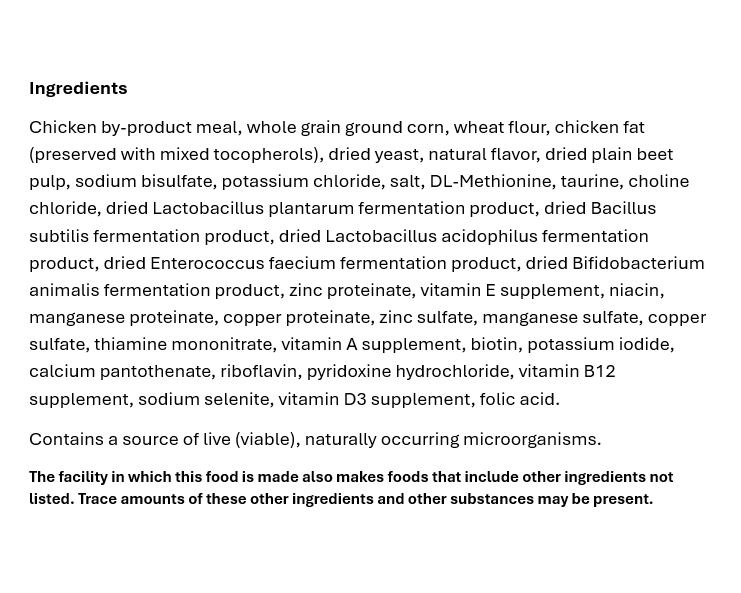 Maintenance Cat Food for Moderately Active Adult Cats 20 lb