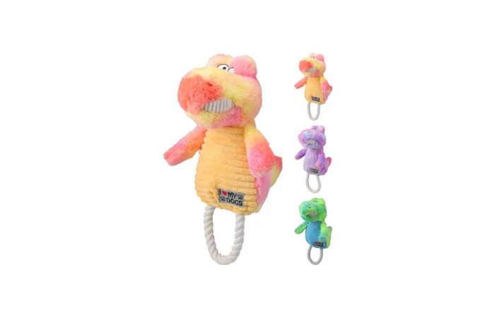 Dog Toy – Dino Plush - 3 Assorted Colours