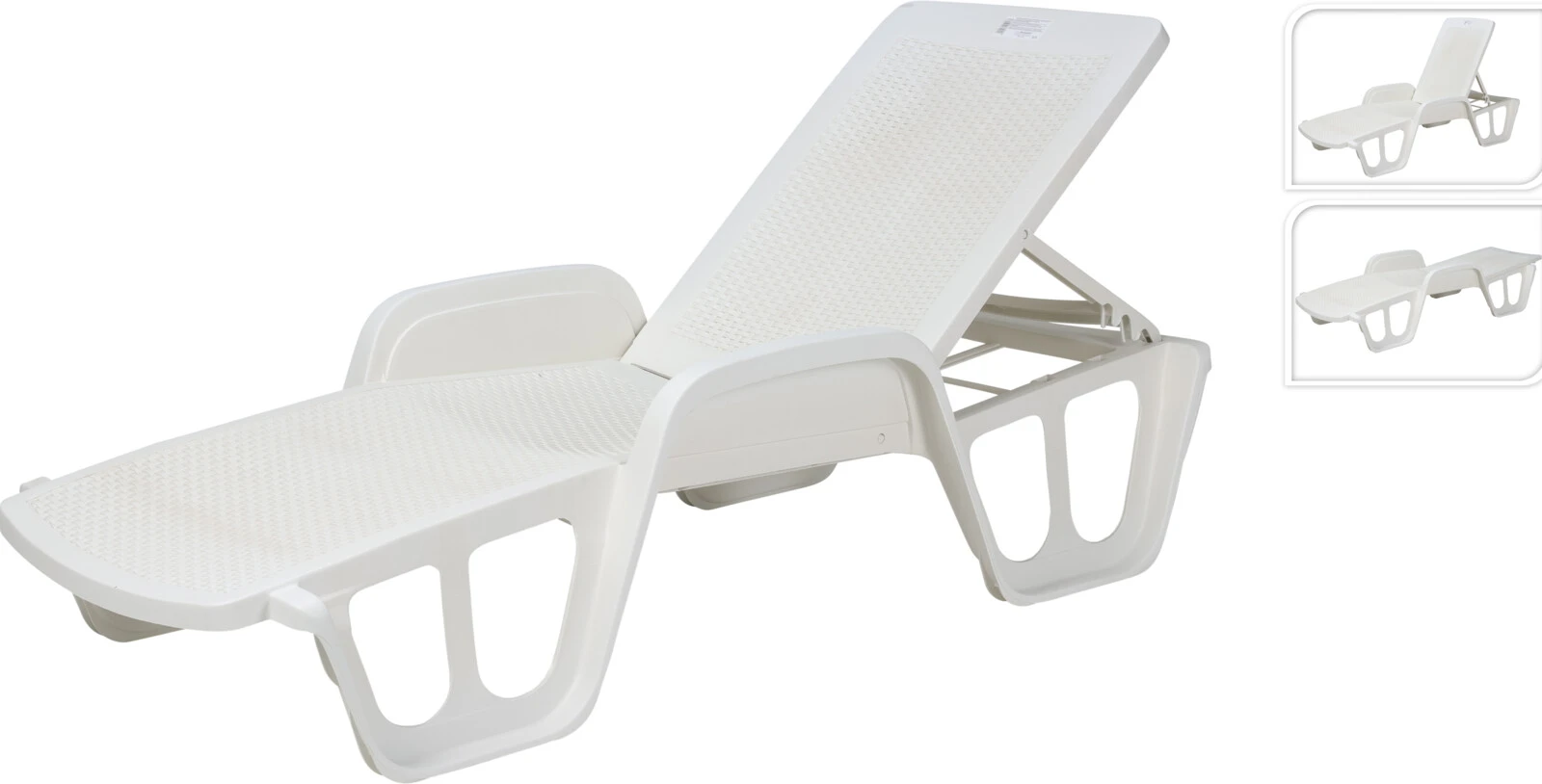 Lounger Rattan – White