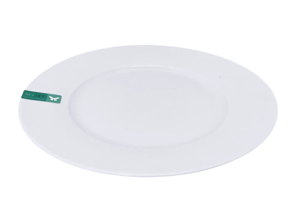White Porcelain Dinner Plate – 9.5" Diameter