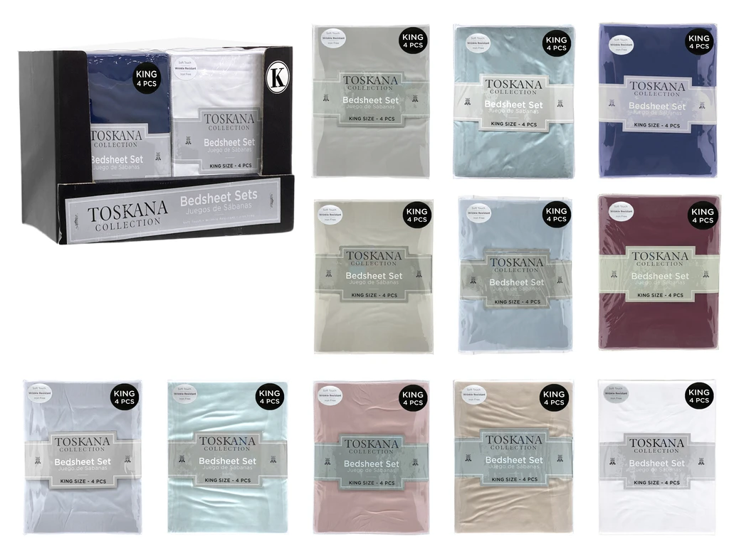 Wrinkle Style Bed Sheet Set – King (MI)