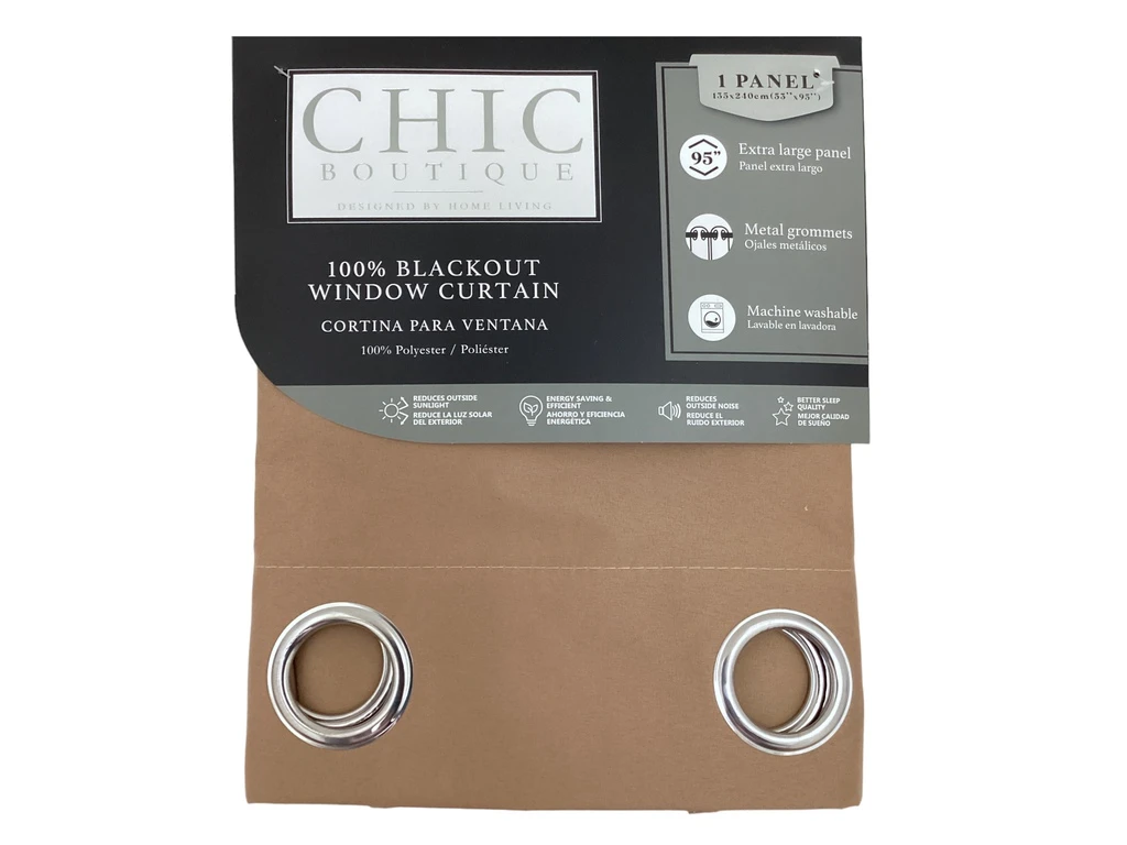 Blackout Window Curtain Taupe - 54" x 90"