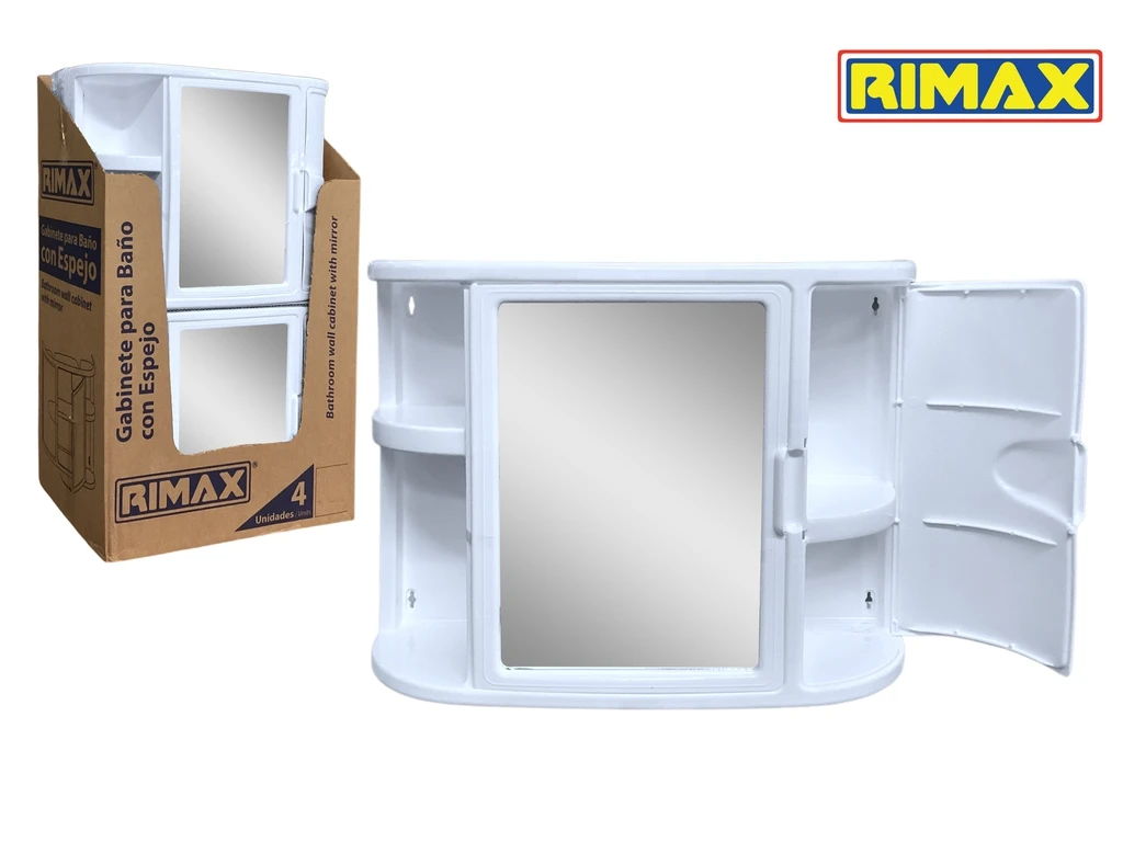 Bathroom Wall Cabinet White Oval Wood Mirror - 77.5cm