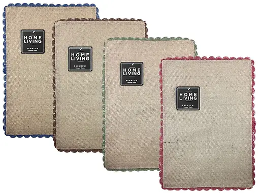Placemat – Rectangle Jute with Paper Lace Border