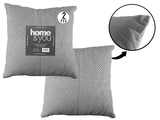 Cushion Set – 2PC Light Grey