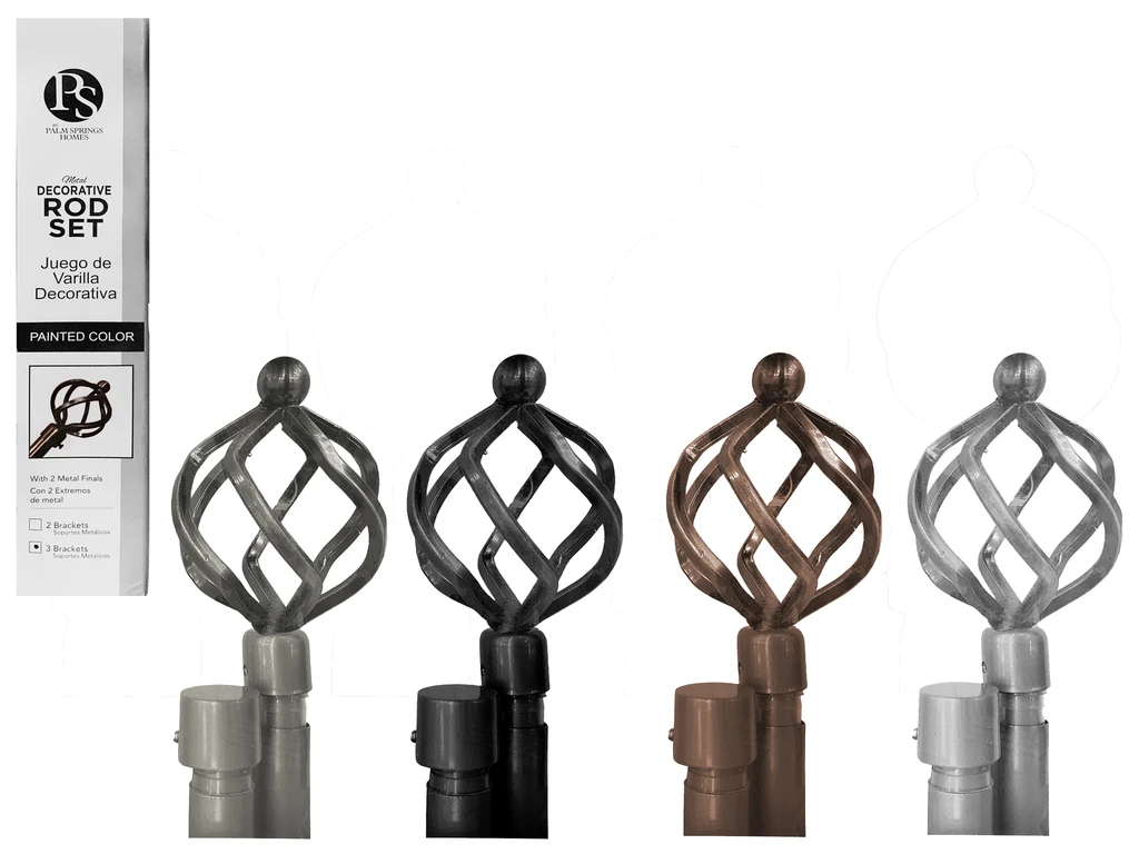 Metal Curtain Double Rod – Circle Ends