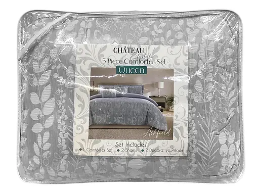 5PCS Comforter Set – Leaves Jacquard