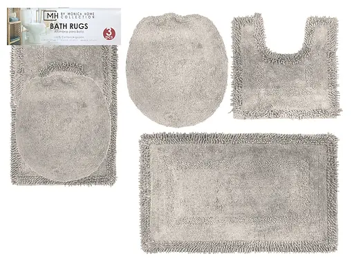 Bath Rugs – 3PC Set Beige