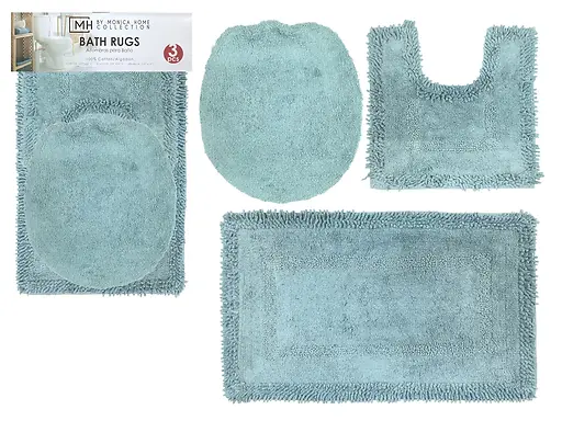 Bath Rugs – 3PC Set Teal