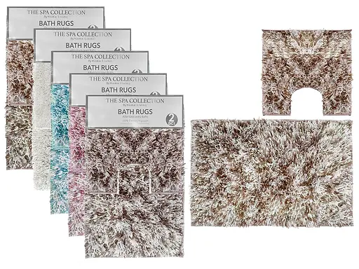 Bath Rugs – 2PC Set Assorted Colours