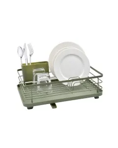 Dish Rack with Plastic Tray