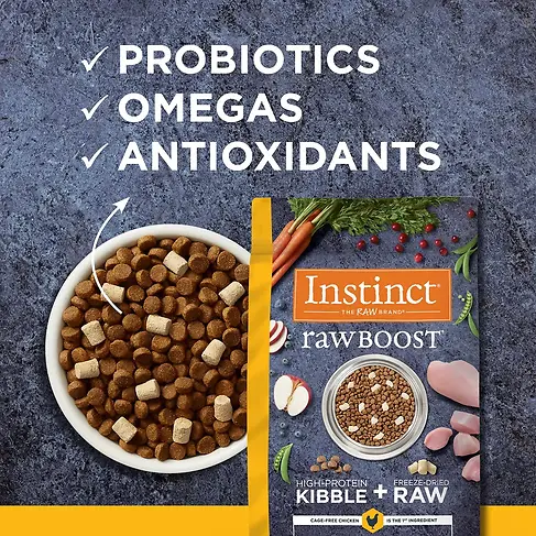 Raw Boost Grain-Free Recipe Real Chicken Recipe Kibble + Raw Dry Cat Food 10 lb