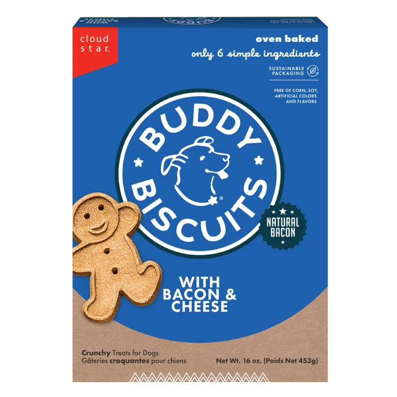 Oven Baked with Bacon & Cheese Crunchy Treats for Dogs 16 oz