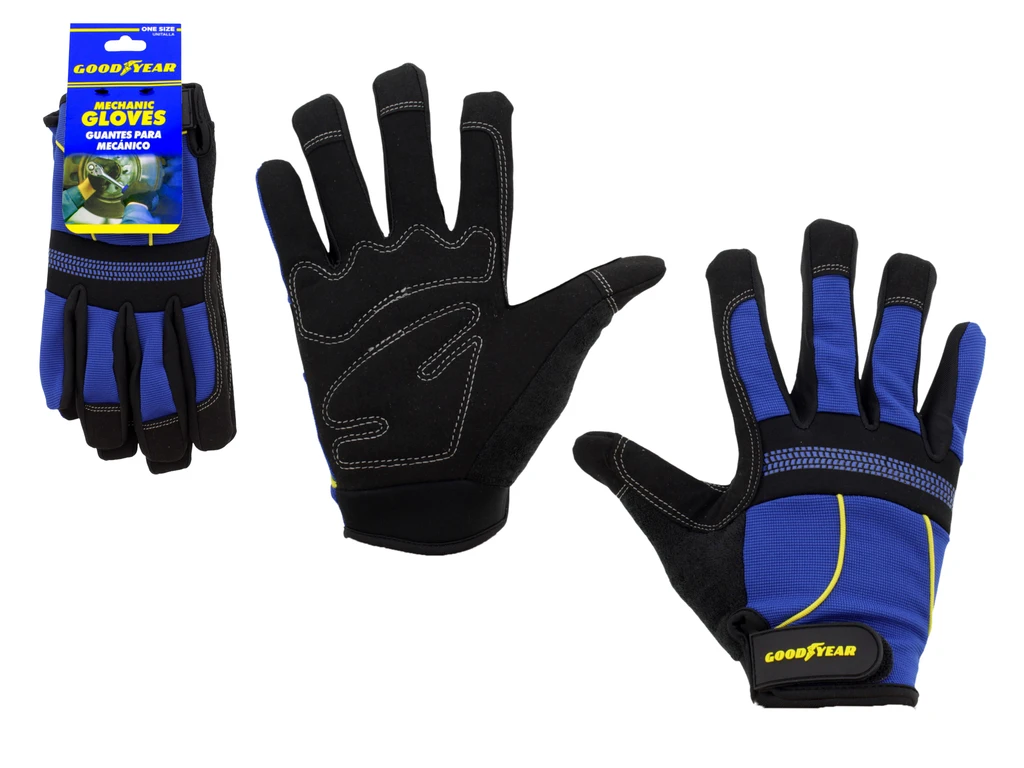 MECHANIC GLOVES - BLUE AND BLACK
