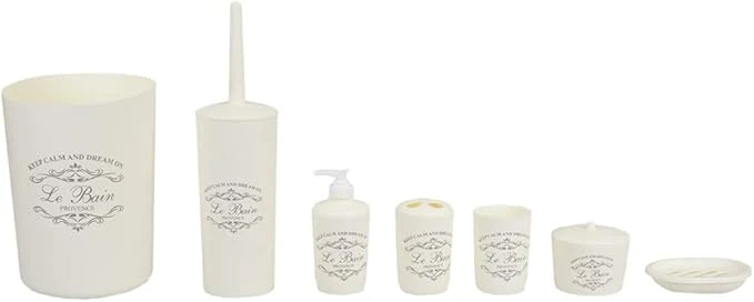 7PC Bath Accessory Set – Paris Blue