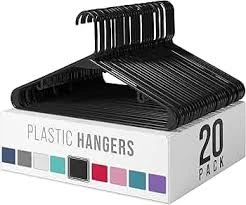 20PC Plastic Hanger Set – Black