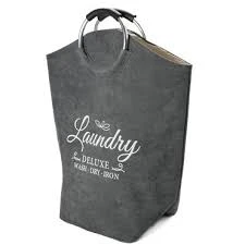Canvas Laundry Tote – Grey